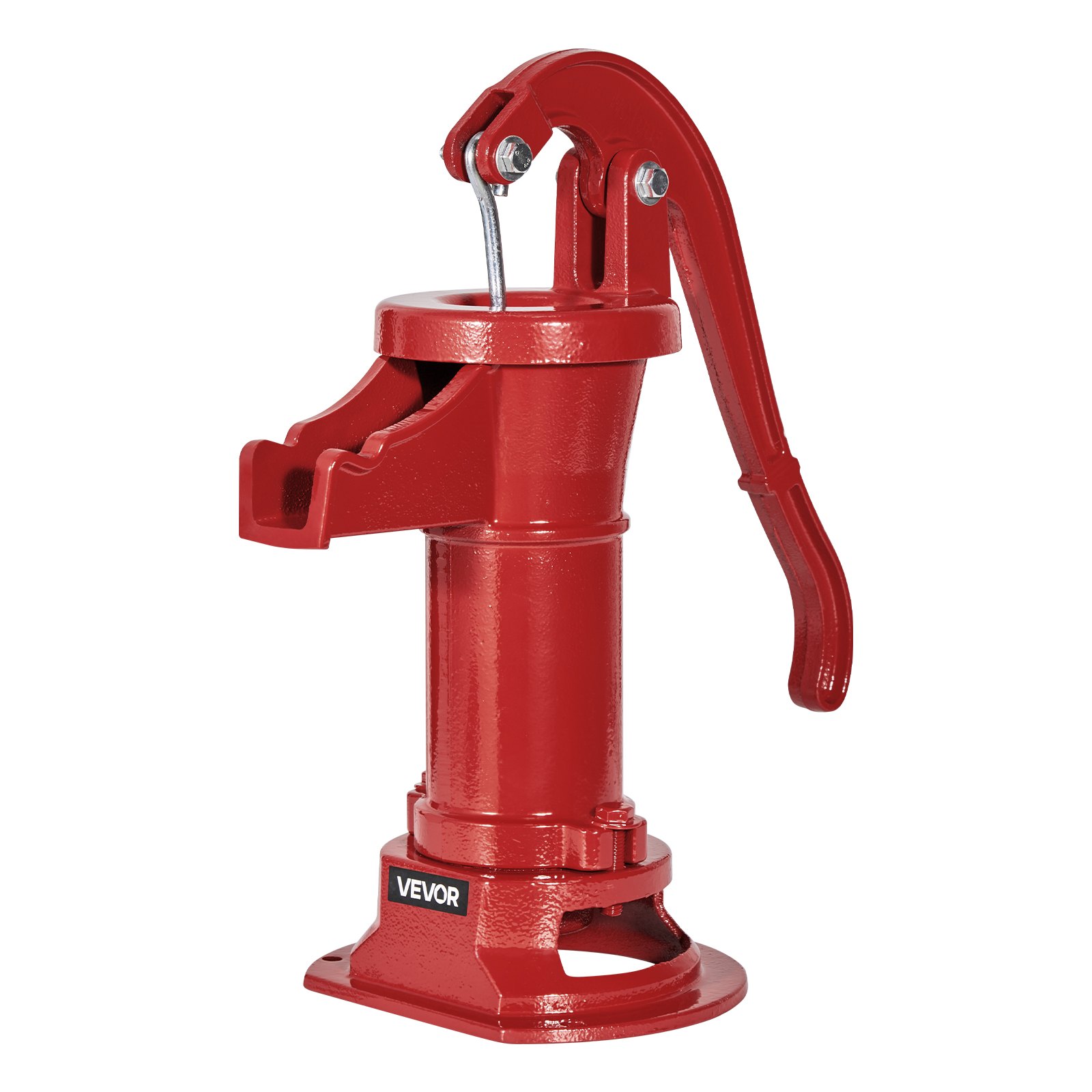 Bomba de agua manual VEVOR Well, elevación máxima de 7.6 m, bomba de agua manual antigua de hierro fundido, conexión NPT de 3.2 cm, fácil instalación, estilo clásico para jardín, estanque, patio trasero, granja, roja