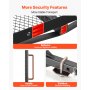 Porta-sillas de ruedas VEVOR para enganche de remolque, altura ajustable, 500 libras, acero, con cesta de carga para scooter de movilidad, rampa plegable y kit estabilizador, compatible con enganches de remolque de 2" para camiones, SUV y automóviles, 48" x 28".