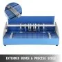 VEVOR Máquina Plegadora de Papel Eléctrica 5 en 1 de 520 mm, Plegadora de Tarjetas, Corte de Línea de Puntos, Rayadora, Plegadora, Cerradura de Escritorio de Metal, Cubierta de Libro, Color Azul