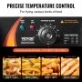 Freidora comercial VEVOR, freidora eléctrica de encimera de doble tanque de 3000 W con cesta, 2 freidoras de aceite de acero inoxidable de 9,1 qt/8,6 l, con control de temperatura y protección contra sobrecalentamiento, para uso en cocinas y restaurantes.