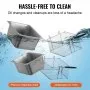 Freidora comercial VEVOR, freidora eléctrica de encimera de doble tanque de 3000 W con cesta, 2 freidoras de aceite de acero inoxidable de 9,1 qt/8,6 l, con control de temperatura y protección contra sobrecalentamiento, para uso en cocinas y restaurantes.
