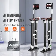 Zancos para paneles de yeso VEVOR Zancos para herramientas de aluminio 24''-40'' Pintura ajustable Negro