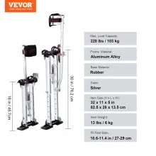 Zancos para paneles de yeso VEVOR Zancos para herramientas de aluminio Cinta de pintura ajustable de 18''-30''