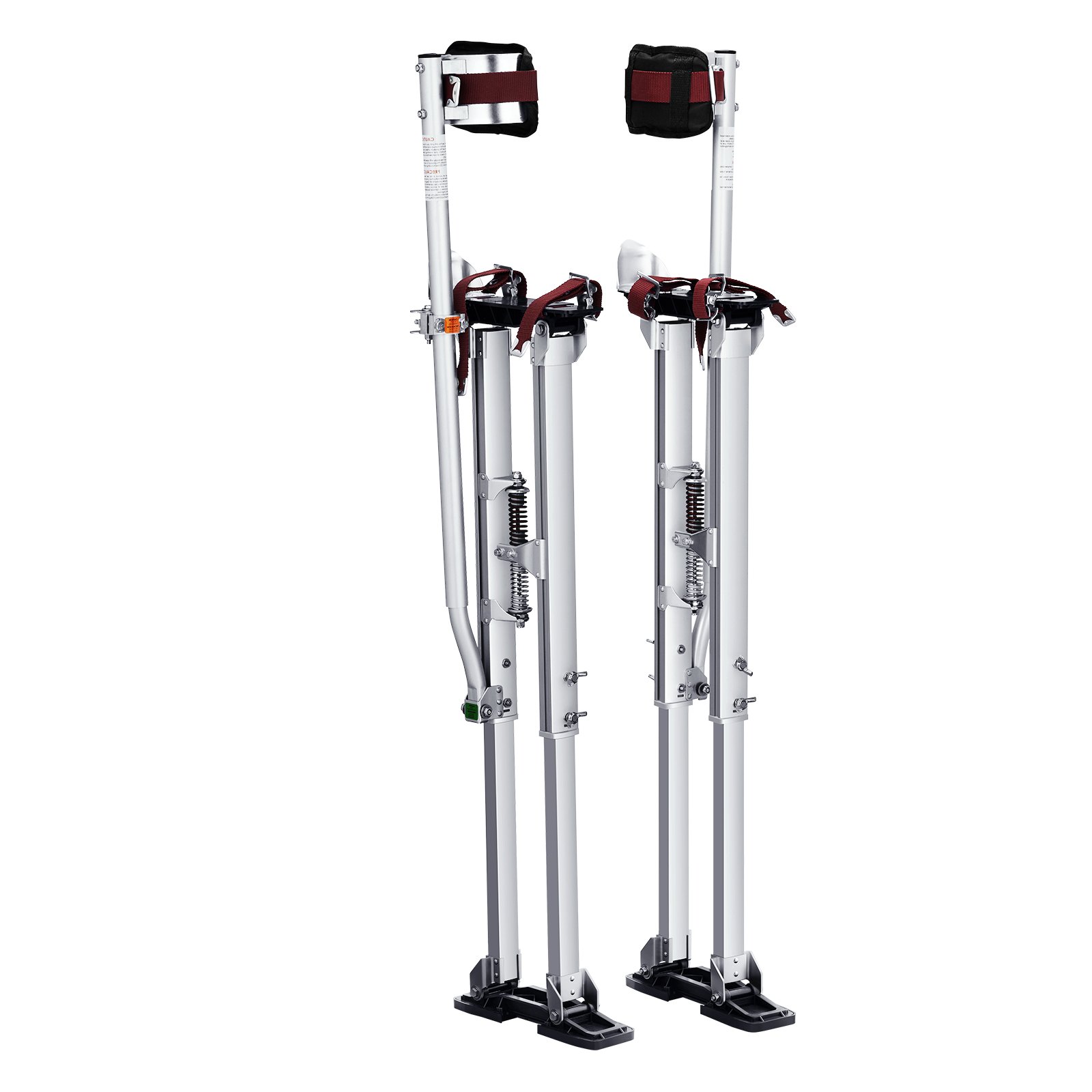 Zancos para paneles de yeso VEVOR con altura ajustable, construcción de aluminio y soporte de resorte doble.