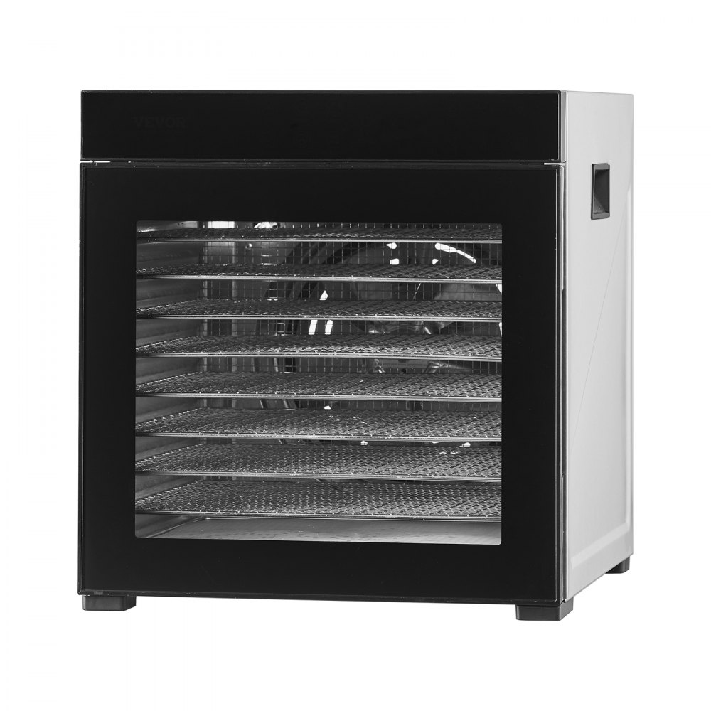 Deshidratador de alimentos VEVOR, 10 bandejas de acero inoxidable, 1000 W, temperatura ajustable y temporizador de 24 horas, liofilizador para carne seca, frutas, verduras, hierbas y golosinas para perros.