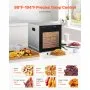 Deshidratador de alimentos VEVOR, 10 bandejas de acero inoxidable, 1000 W, temperatura ajustable y temporizador de 24 horas, liofilizador para carne seca, frutas, verduras, hierbas y golosinas para perros.