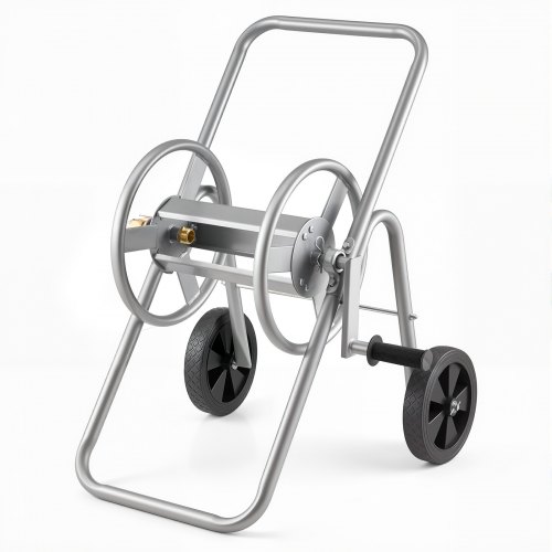 VEVOR Carro Carrete Manguera, Manguera Agua 1,5 cm Capacidad 53 m(Manguera No Incluida), Herramientas Móviles con Ruedas, Plantación Exterior Acero Recubierto en Polvo para Jardín, Patio, Césped