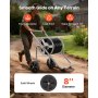 VEVOR Carro Carrete Manguera, Manguera Agua 1,5 cm Capacidad 53 m(Manguera No Incluida), Herramientas Móviles con Ruedas, Plantación Exterior Acero Recubierto en Polvo para Jardín, Patio, Césped
