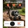 VEVOR Carro de carrete de manguera, sostiene hasta 250 pies de manguera de 5/8 pulgadas, carros de manguera de agua de jardín herramientas móviles con 4 ruedas, plantación al aire libre de acero con r
