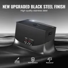 Limpiador sónico VEVOR de 30 l, máquina de limpieza ultrasónica digital de 600 W con desgasificación mejorada y modo suave, limpiador ultrasónico industrial de 40 kHz con temporizador y calentador para herramientas de joyería de retención