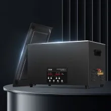 Limpiador sónico VEVOR de 30 l, máquina de limpieza ultrasónica digital de 600 W con desgasificación mejorada y modo suave, limpiador ultrasónico industrial de 40 kHz con temporizador y calentador para herramientas de joyería de retención