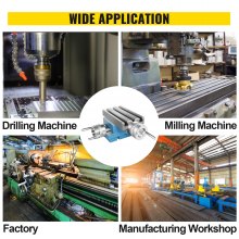Mesa de fresado de deslizamiento compuesto VEVOR, taladro de banco de fresado multifunción de 4-7/10" x 4-3/10", mesa de trabajo de fresadora de eje ajustable X 120 mm Y 108 mm, mesa de deslizamiento cruzado compuesto para soporte de taladro de banco