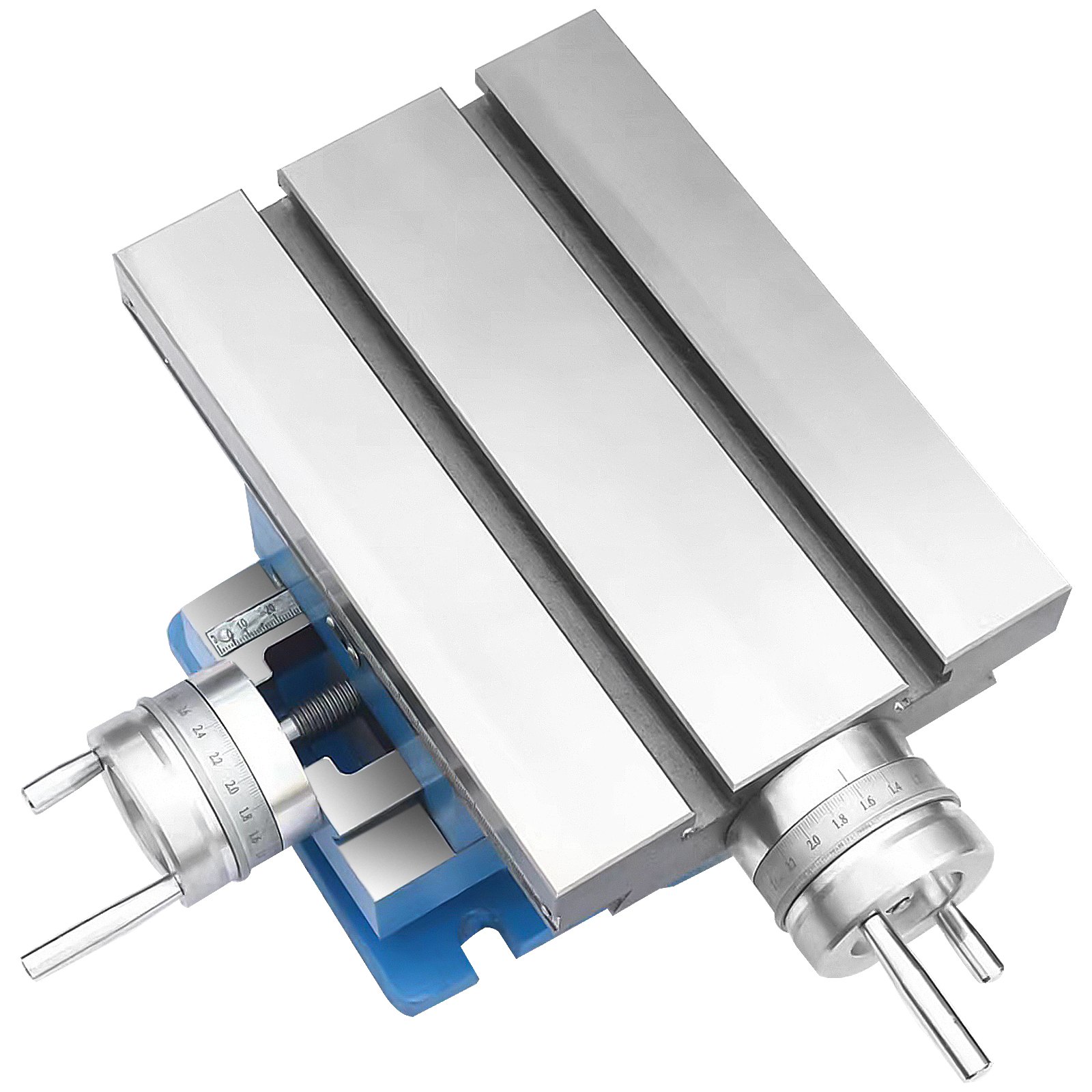 Mesa de fresado de deslizamiento compuesto VEVOR, taladro de banco de fresado multifunción de 4-7/10" x 4-3/10", mesa de trabajo de fresadora de eje ajustable X 120 mm Y 108 mm, mesa de deslizamiento cruzado compuesto para soporte de taladro de banco