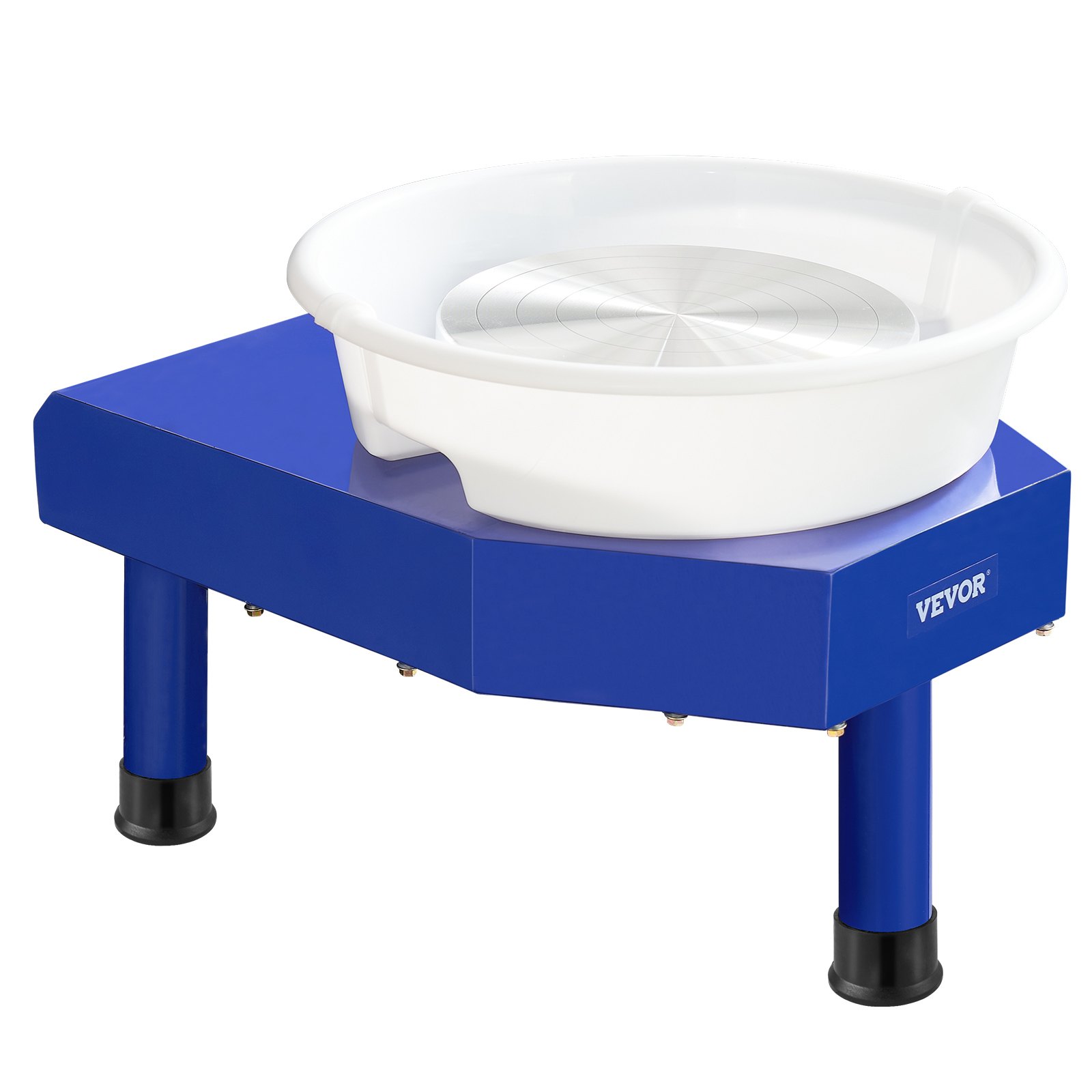 VEVOR Torno Alfarero Rueda de cerámica máquina formadora de rueda de cerámica de 10 pulgadas lavabo desmontable de Abs con pedal panel