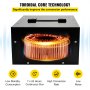 Convertidor de voltaje VEVOR con tecnología de núcleo toroidal, que muestra un bajo consumo en espera y una alta tasa de conversión.