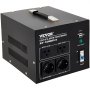 Convertidor de voltaje VEVOR st-5000va con múltiples tomas de salida, puerto USB e interruptor de encendido.