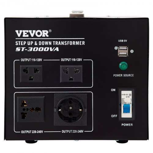 Convertidor de voltaje de transformador reductor VEVOR 2100W 240V-110V 110V-240V US-UK