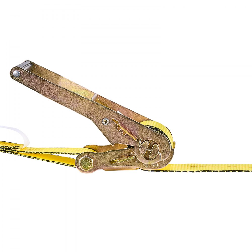 Correas de trinquete VEVOR, 2 pulgadas x 30 pies, correas de amarre resistentes con gancho doble en J, resistencia a la rotura de 10,000 libras, trinquete de amarre para mudanzas, remolques, motocicletas, kayaks, techo de automóvil, paquete de 10