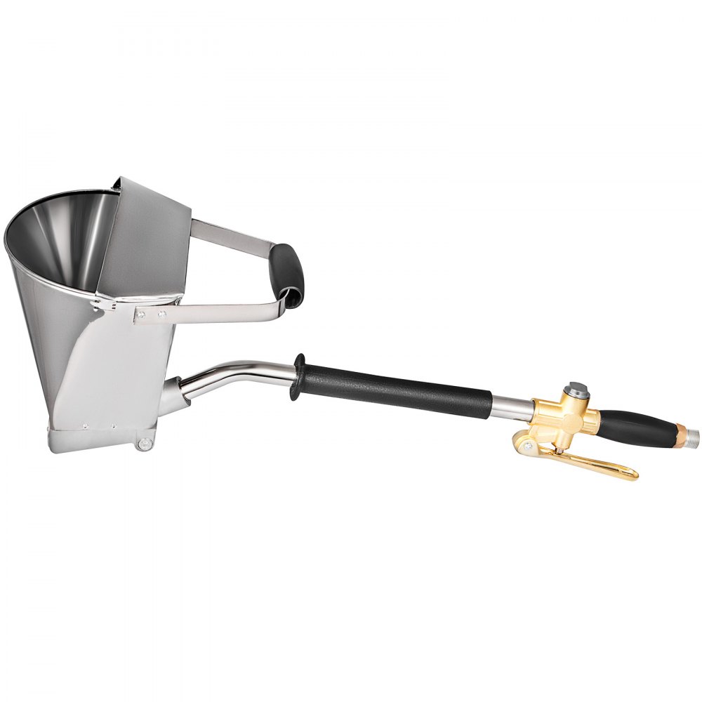 VEVOR - Pistola pulverizadora de mortero de cemento de 4 chorros, pistola neumática para estuco, pulverizador de cemento de hormigón con cubierta para pintar paredes, techos y techos, herramienta de hormigón de 80 cm