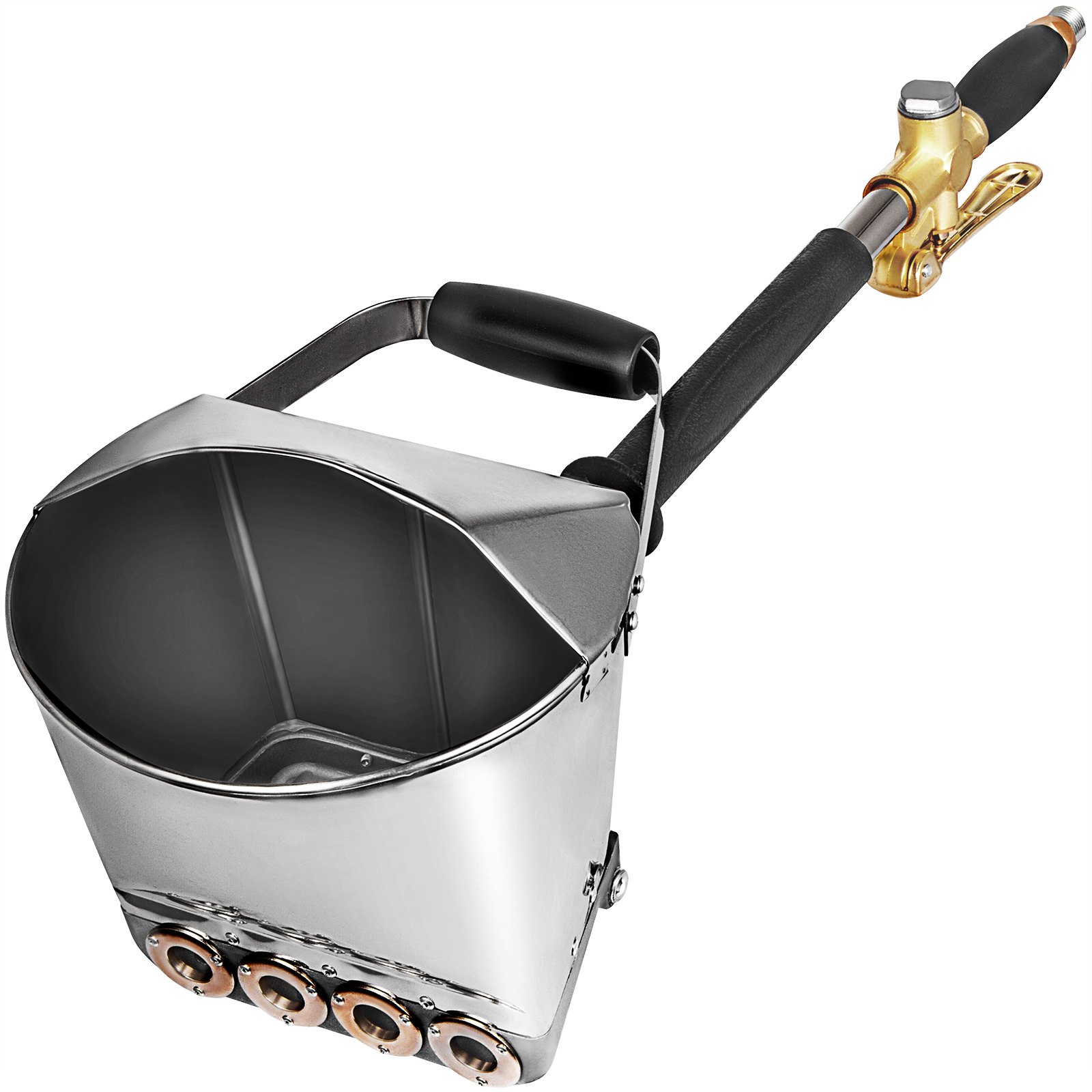 VEVOR - Pistola pulverizadora de mortero de cemento de 4 chorros, pistola neumática para estuco, pulverizador de cemento de hormigón con cubierta para pintar paredes, techos y techos, herramienta de hormigón de 80 cm