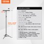 VEVOR Soporte para Proyector, Trípode para Computadora Portátil con Bandeja y Soporte para Teléfono con Cuello de Cisne Altura Ajustable de 685-1600 mm para Películas al Aire Libre, Hogar, Oficina
