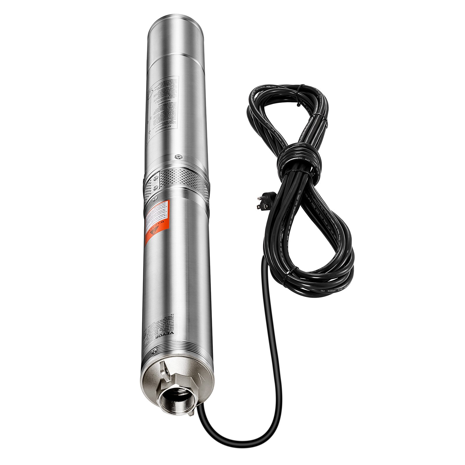 Bomba sumergible para pozo profundo de 1,5 HP, de acero inoxidable, 31,7 GPM, 276 pies