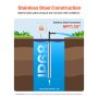 Bomba sumergible para pozo profundo VEVOR, 1 HP de potencia, 115 V, caudal de 31,7 GPM, altura de elevación de 207 pies, con cable de 32,81 pies y caja de control externa, de acero inoxidable, para riego industrial y doméstico, IP68