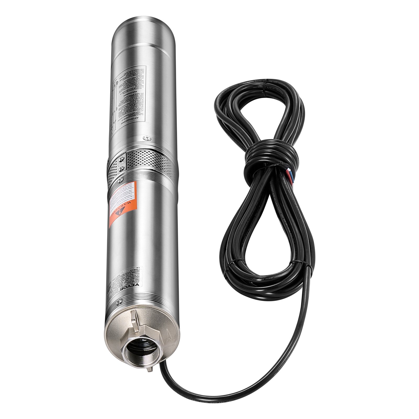 Bomba sumergible para pozo profundo de 1 HP, de acero inoxidable, 230 V, 31,7 GPM, 207 pies