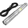 Bomba sumergible para pozo profundo VEVOR, 1.5 HP, 230 V/60 Hz, 37 gpm, 84 m de altura de elevación, con cable eléctrico de 10 m, bombas de agua de acero inoxidable de 10 cm para uso industrial, riego y doméstico, grado de impermeabilidad IP68.