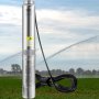 Bomba sumergible para pozo profundo VEVOR, 1 HP, 230 V/60 Hz, caudal de 37 gpm, altura de elevación de 207 pies, con cable eléctrico de 33 pies, bomba de agua de acero inoxidable de 4 pulgadas para uso industrial, riego y doméstico, grado de impermeabilidad IP68