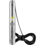Bomba sumergible para pozo profundo VEVOR, 1 HP, 230 V/60 Hz, caudal de 37 gpm, altura de elevación de 207 pies, con cable eléctrico de 33 pies, bomba de agua de acero inoxidable de 4 pulgadas para uso industrial, riego y doméstico, grado de impermeabilidad IP68