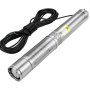 Bomba sumergible para pozo profundo VEVOR, 1 HP, 230 V/60 Hz, caudal de 37 gpm, altura de elevación de 207 pies, con cable eléctrico de 33 pies, bomba de agua de acero inoxidable de 4 pulgadas para uso industrial, riego y doméstico, grado de impermeabilidad IP68