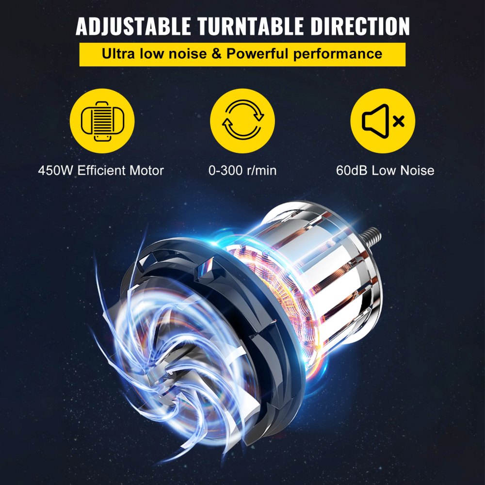 VEVOR Torno Alfarero Rueda de cerámica máquina formadora de ruedas de cerámica de 14 pulgadas velocidad de 0-300 Rpm 0-7.8 pulgadas