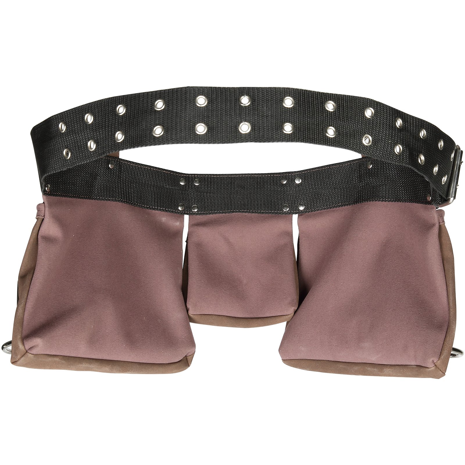VEVOR Cinturón de herramientas con 13 bolsillos, se ajusta de 29 pulgadas a 54 pulgadas, bolsa de herramientas de cuero resistente con trabillas dobles para martillo, bolsa de herramientas para electricista, carpintero, manitas, construcción, enmarcador, marrón