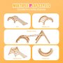 VEVOR Pikler Triangle Set, 5 en 1, juguetes de escalada para niños pequeños, parque infantil interior, rampa y arco, juego de escalada Montessori con triángulo, gimnasio de escalada de madera de gran tamaño para niños de 1 a 3 años, color madera