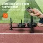 Trineo de entrenamiento con pesas VEVOR, trineo de empuje y tracción con asa, equipo de acero para entrenamiento de fuerza y resistencia, ideal para ejercicios atléticos y mejora de la velocidad, compatible con discos de 2", negro