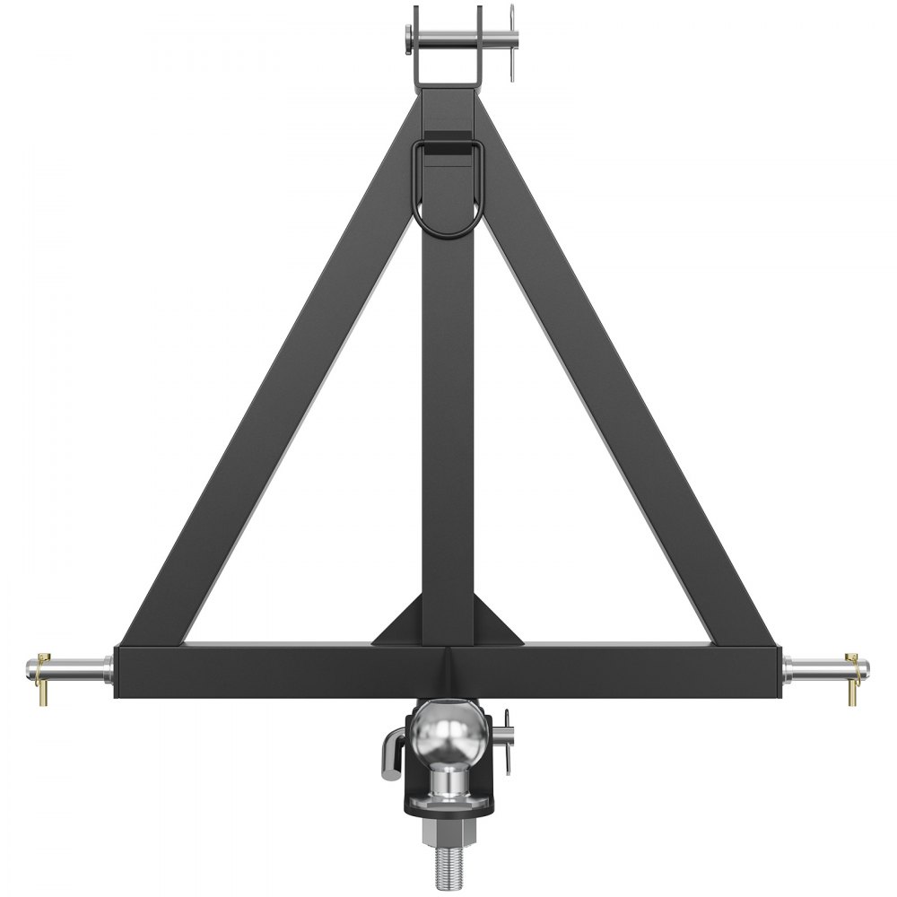Receptor de enganche de 3 puntos VEVOR, adaptador de barra de remolque de 2" para tractor de categoría 1 con pasadores, compatible con Kubota, Mahindra, Yanmar, Ford, John Deere y Massey Ferguson