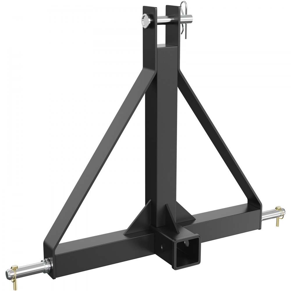 Receptor de enganche de 3 puntos VEVOR, adaptador de barra de remolque de 3 puntos y 2" para tractor de categoría 1 con pasadores, compatible con Kubota, Mahindra, Ford, Yanmar, John Deere y Massey Ferguson.