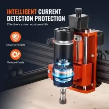 VEVOR Máquina enrutadora CNC, 300 W, kit de fresadora para tallado y grabado en madera con control GRBL de 3 ejes, 400 x 400 x 75 mm / 15,7 x 15,7 x 2,95 pulgadas Área de trabajo 1200 RPM para madera,