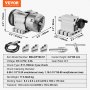 Cabezal divisor VEVOR con contrapunto, mandril de 3 mordazas k11-100 mm, altura de 6,5" y relación de transmisión 6:1.