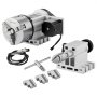 Cabezal divisor VEVOR, mandril de 3 mordazas K11-100 mm, cabezal indexador de eje A para fresadora CNC, eje rotacional, 4.º eje, altura central de 65 mm, contrapunto MT2, relación de transmisión 6:1, universal para grabado.