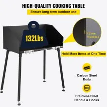 VEVOR Parilla de Barbacoa Exterior 96,9x40,4 cm Mesa de Cocina Acero al Carbono