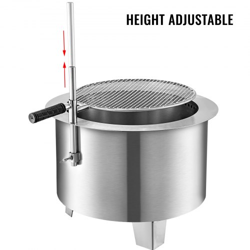 Pozo de fuego de doble llama para Patio, para quemar leña, sin humo, portátil, de acero inoxidable, para patio trasero