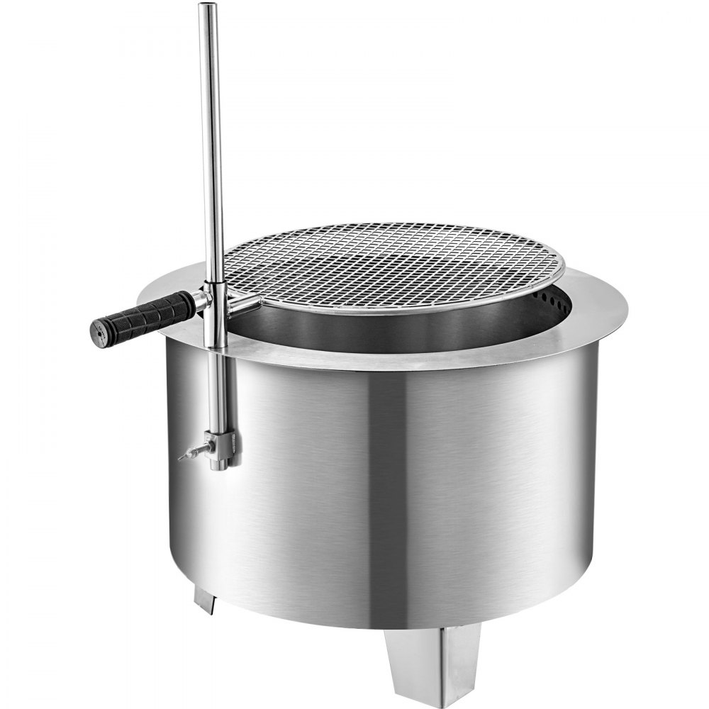 Pozo de fuego de doble llama para Patio, para quemar leña, sin humo, portátil, de acero inoxidable, para patio trasero