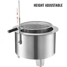 Pozo de fuego de doble llama para Patio, para quemar leña, sin humo, portátil, de acero inoxidable, para patio trasero