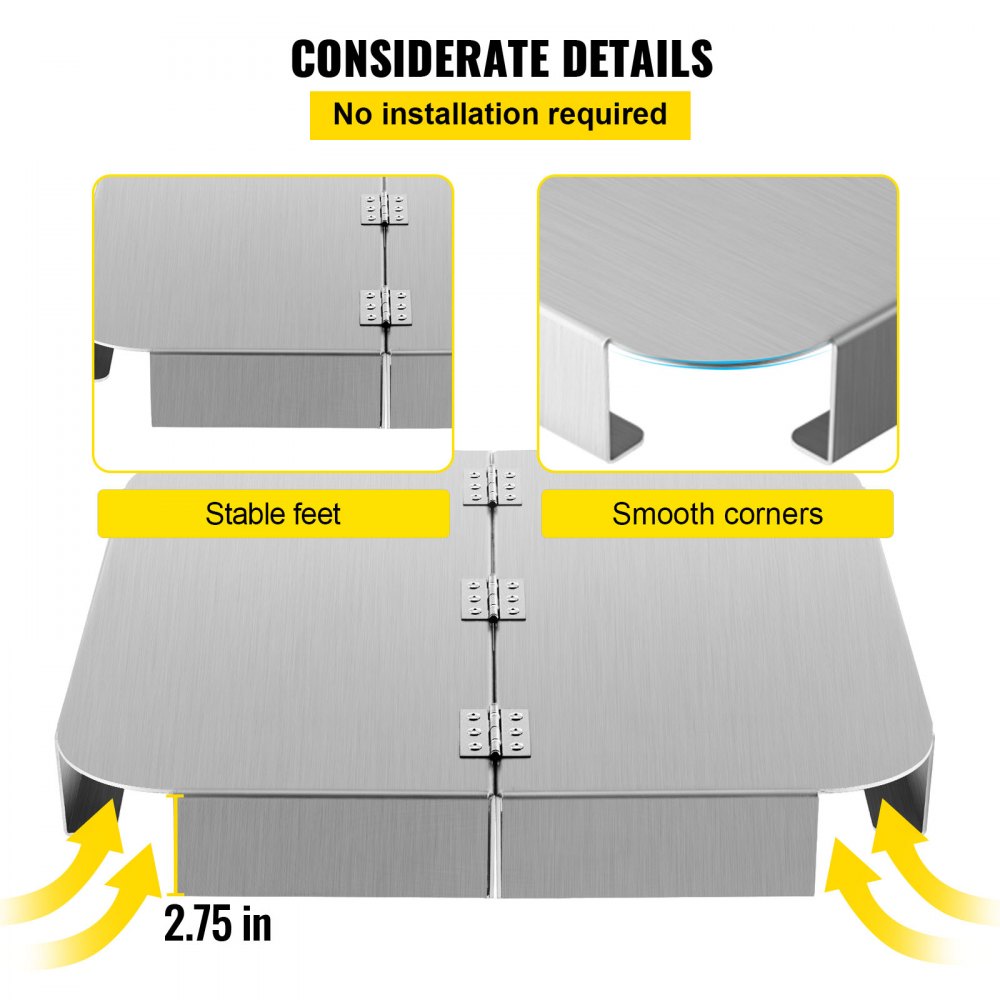 VEVOR Fire Pit Heat Shield, 26 x 26 pulgadas Defensor de cubierta y protector de césped, deflector de calor de hoguera de alta temperatura, alfombrilla de hoguera para protección de césped, almohadilla de hoguera para exteriores, hogueras, quema de madera, cuadrada