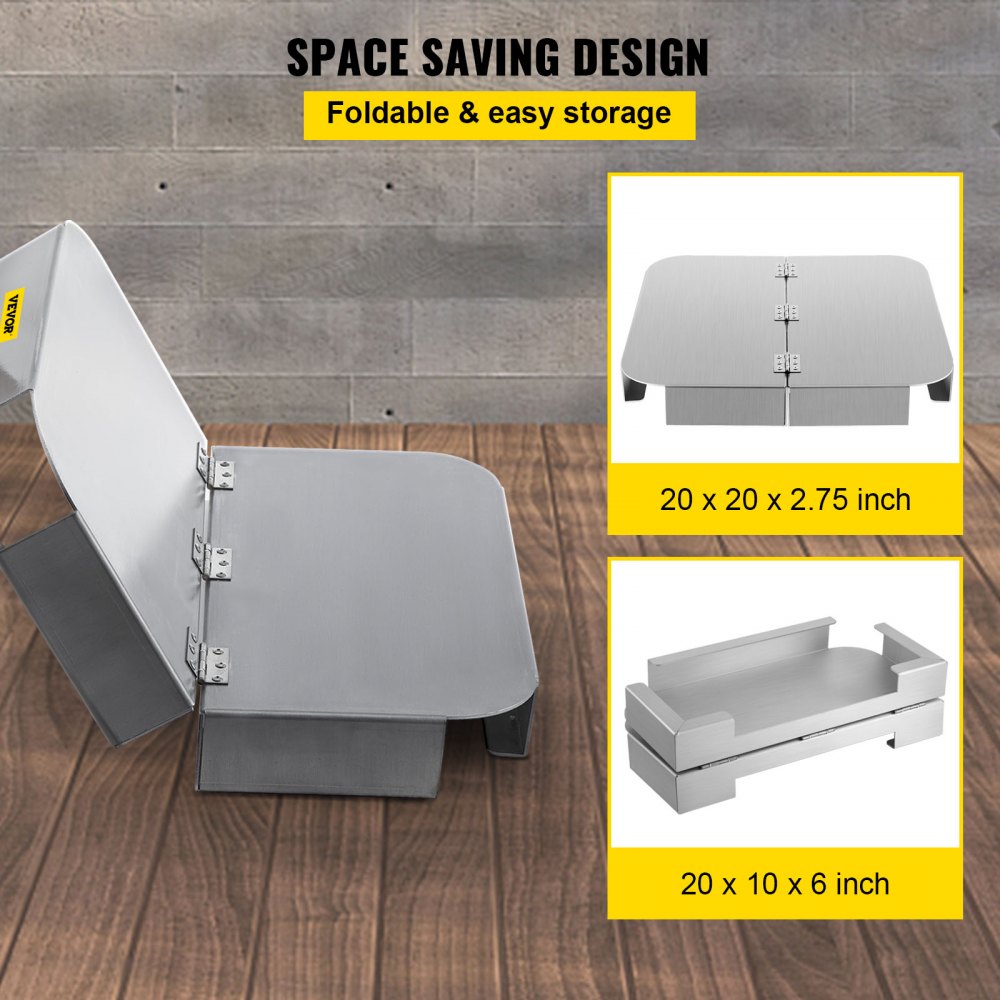 VEVOR Protector térmico para fogatas, 66 x 66 cm, protector de terraza y césped, deflector de calor para fogatas de alta temperatura, tapete para fogatas para proteger césped, almohadilla para fogatas al aire libre, hogueras, leña, cuadrado