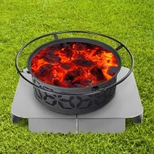 VEVOR Fire Pit Heat Shield, 26 x 26 pulgadas Defensor de cubierta y protector de césped, deflector de calor de hoguera de alta temperatura, alfombrilla de hoguera para protección de césped, almohadilla de hoguera para exteriores, hogueras, quema de madera, cuadrada