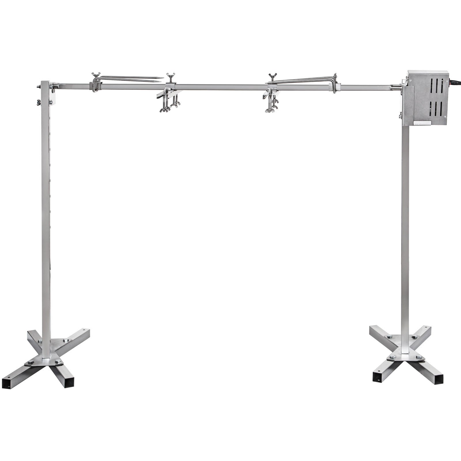 Soporte de Barbacoa Eléctrico 56,7 kg, Acero Inoxidable, 128 x 49 x 90 cm