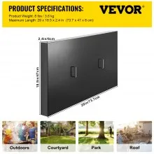 Cubierta de parrilla VEVOR, compatible con parrilla Blackstone de 28", tapa de parrilla de acero al carbono negro con recubrimiento en polvo con mango de acero inoxidable para barbacoa al aire libre, accesorios de parrilla de piedra negra, negro